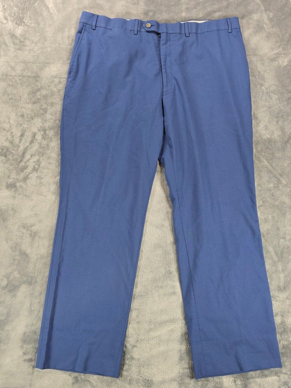 Hart Schaffner Marx Pants Mens 42R Blue Wool Flat Front Casual Business Slacks
